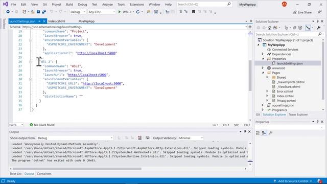 .NET Core Debugging with WSL 2 in Visual Studio 2019 смотреть онлайн