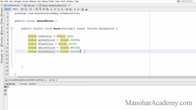Java enumeration (enum) part 1 (manohar academy) смотреть онлайн