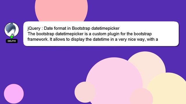 jQuery : Date format in Bootstrap datetimepicker смотреть онлайн