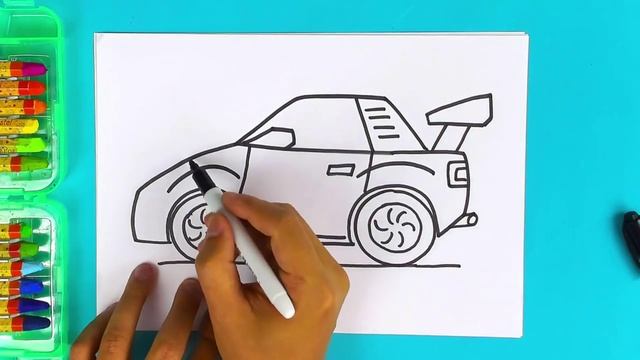 Как нарисовать МАШИНУ - урок рисования для детей
