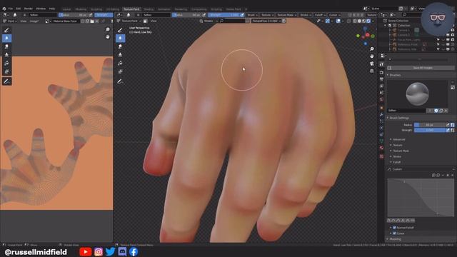Blender 2.9 Tutorial - How to UV Unwrap & Texture Paint Hands смотреть онлайн