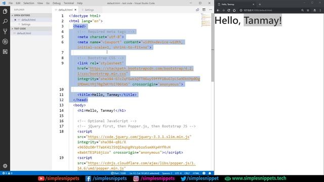 Introduction to Bootstrap Framework - Setting Up & Including Bootstrap in our Project | Tutorial - смотреть онлайн