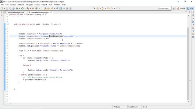 Curso de Java pacote I/O Aula 05 Explicando metodo Create Path смотреть онлайн
