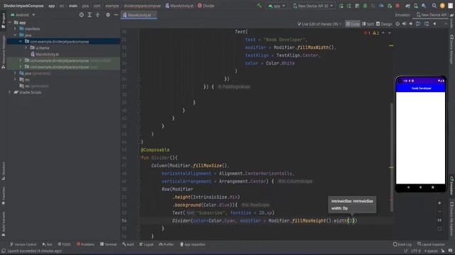 Divider Using Android Jetpack Compose with Kotlin Android Studio смотреть онлайн