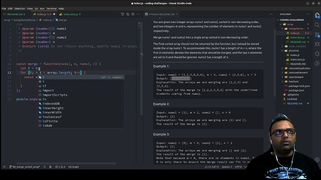 V Log 5: #leetcode #problem #solutions #algorithm - 88 Merge Sorted Array Solution смотреть онлайн