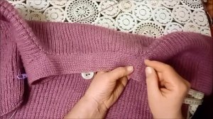 Вяжу кардиган спицамина на трех пуговицах + v образный вырез горловины ... Почти связала ...Часть 5