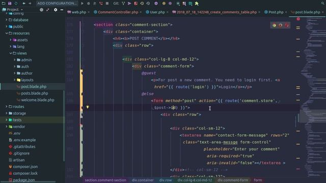 Blog System in Laravel Part 33 Add Post Comment смотреть онлайн