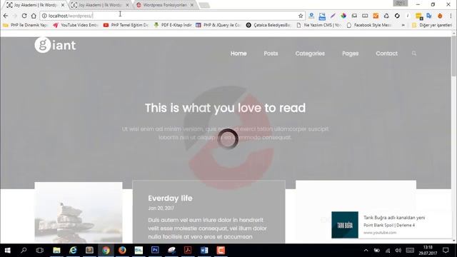Wordpress Dersleri Header entegrasyon işlemleri Ders 9 смотреть онлайн