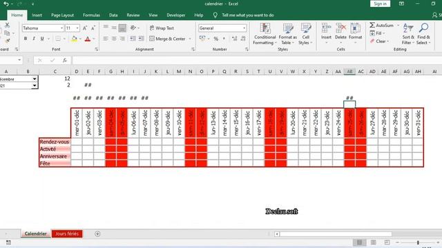 Créer un calendrier le plus simplement possible avec Excel, partie 5 смотреть онлайн