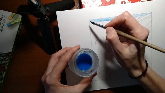Как нарисовать кормушку для птиц. Как делать отмывку правильно смотреть онлайн