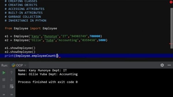 Object Oriented Programming in Python Tutorial 3 Accessing Attributes of Objects