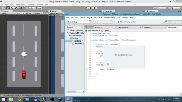 4.Unity Racing Game Developement Tutorial-Controlling the Car with Arrow Keys смотреть онлайн