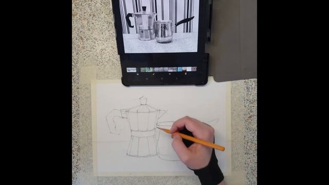 Рисунок Подробный урок Материальность Металл От построение к тону смотреть онлайн