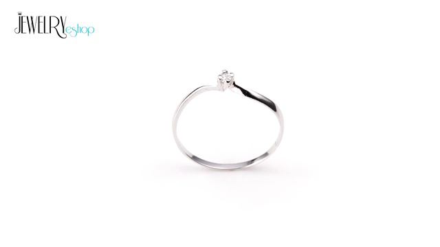 Jewellery - Diamond ring made of white 14K gold - glossy brilliant in mount смотреть онлайн