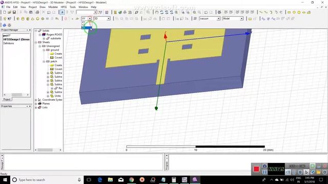 Microstrips Patch antenna with slot array using HFSS смотреть онлайн