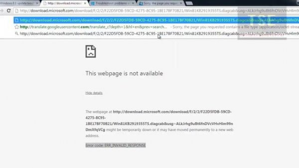 Error Code: ERR_INVALID_RESPONSE in Chrome