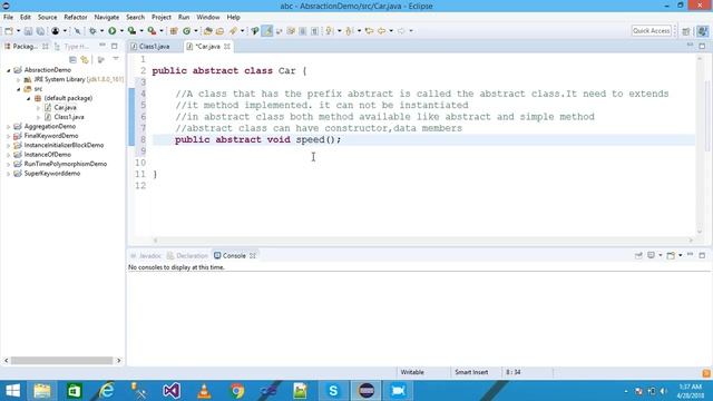 Abstraction In Java Part-35 # Abstract Class With Example смотреть онлайн