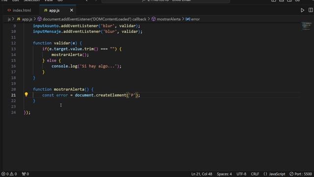 ✅ Creando una alerta de error en la validación de un Formularios con Javascript #6 смотреть онлайн