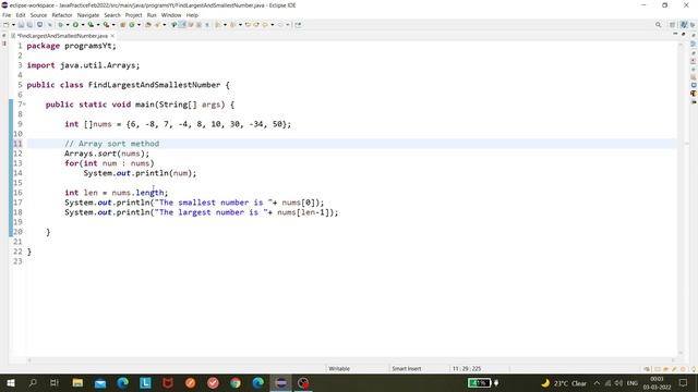 #5 Java Program Find Largest and Smallest number in an Array смотреть онлайн