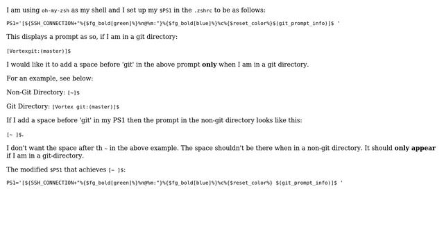 How do I only show git info in the $PS1 if I am only in a git directory? смотреть онлайн