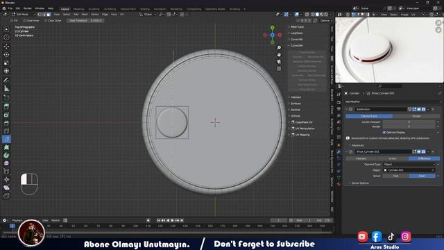 Robot Vacuum Cleaner Part-1 #blendertutorial #blender #model #render