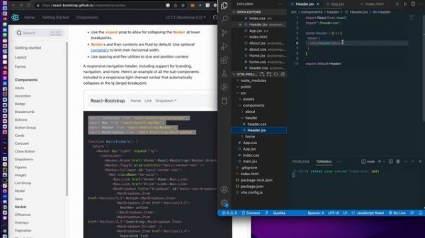 Getting started with Vite js + React js + Bootstrap