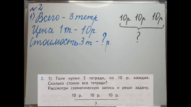Математика. 2 класс. Задачи с величинами: цена, стоимость,количество. смотреть онлайн