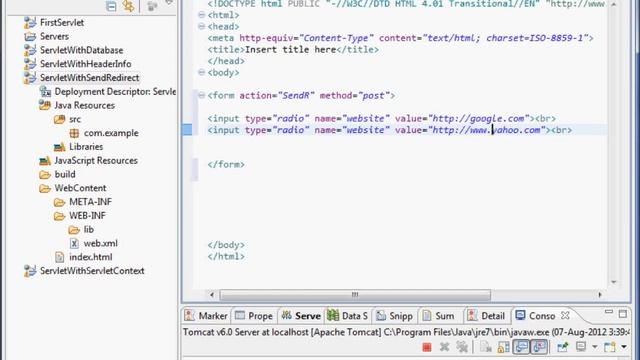 Servlet Chapter 15 - HandsOn with SendRedirect смотреть онлайн