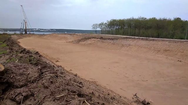 Доехал до строящегося моста Климовка - Тольятти (левый берег Волги) смотреть онлайн