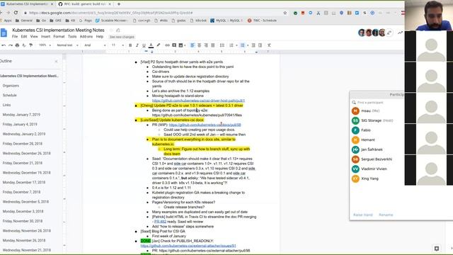 Kubernetes SIG Storage - CSI Implementation Workgroup 20190107 смотреть онлайн
