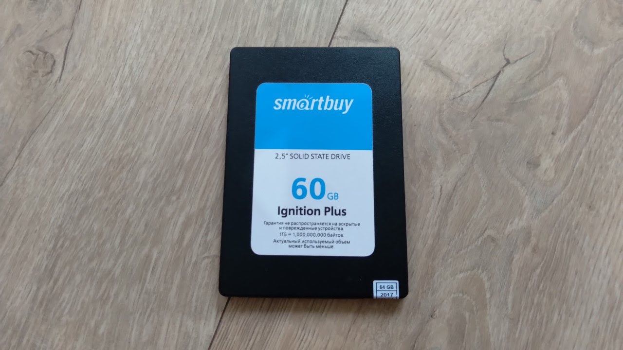 Обзор внешнего вида SSD SmartBuy Ignition Plus 60 Gb смотреть онлайн