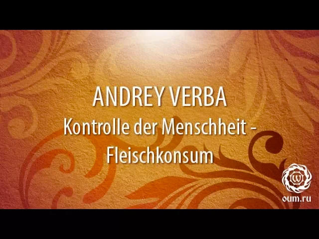 Kontrolle der Menschheit Fleischkonsum. Andrey Verba