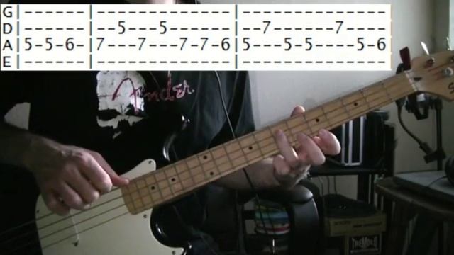 Nirvana Come As You Are Bass Guitar Lesson with TAB Tutorial смотреть онлайн