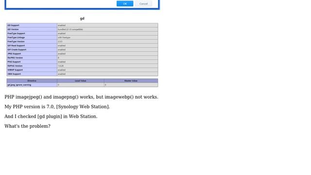 Synology Web Station : GD WebP Support Missing смотреть онлайн