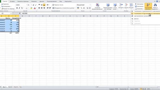 Как построить диаграмму Парето в Microsoft Excel смотреть онлайн