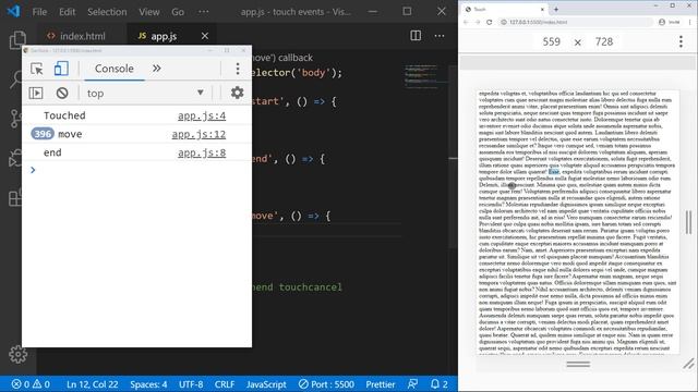 Les événements Touch en JavaScript смотреть онлайн