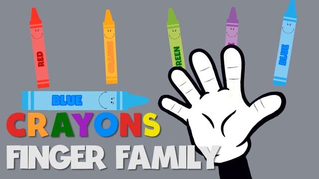 Finger Family Song Learn Colours Crayons Nursery Rhyme Song For Children Kids Toddlers смотреть онлайн