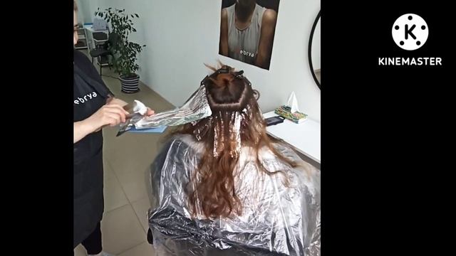 Мелирование длинных волос на расческу смотреть онлайн