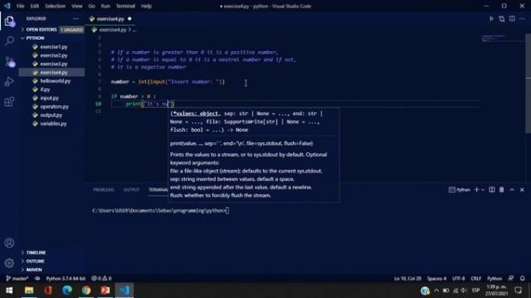 Python Course for Beginners || Exercise Elif