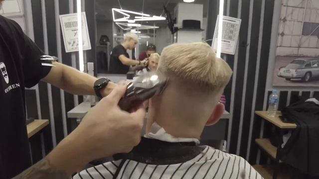 CROP // FADE // Кроп на светлых волосах // Блонд фейд