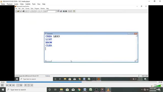 MS VISUAL FOXPRO 6.0, LESSON-03,1ST PART смотреть онлайн