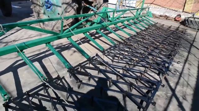 Сцепка зубовых борон СЗБ-7 Самодельная для ЮМЗ МТЗ ХТЗ смотреть онлайн
