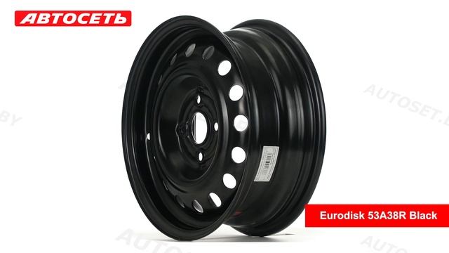 Eurodisk 53A38R Black: 3D-обзор штампованного диска ● Автосеть ● смотреть онлайн