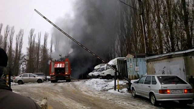 Пожар в Липецке 03.12.17. смотреть онлайн