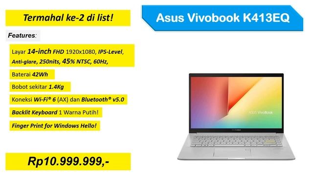 4 Laptop Intel Core i5 Gen 11 + MX350 | 10-11 Jutaan | Agustus 2021 смотреть онлайн