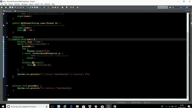 Terminare un thread tramite interrupt - lez 5 смотреть онлайн