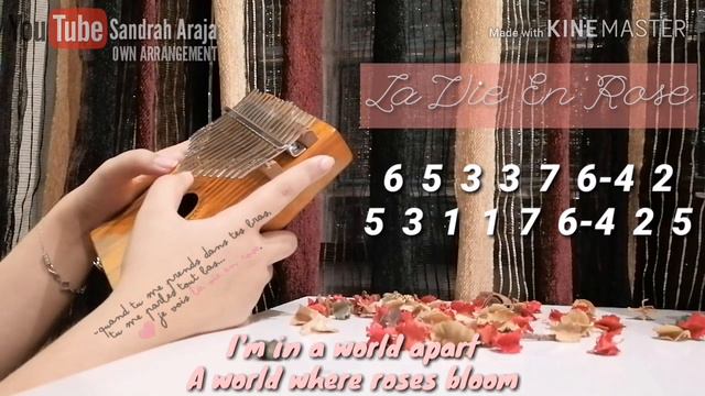 LA VIE EN ROSE 🌹 | KALIMBA COVER WITH NUMBERED NOTATION TABS смотреть онлайн