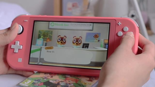 coral nintendo switch lite unboxing ? + intro to animal crossing ? смотреть онлайн