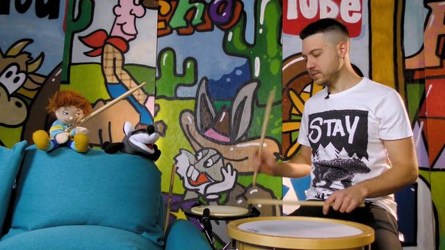 HOW TO HIT THE DRUM - Drum Lessons for Kids. Beat Band! смотреть онлайн