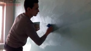 Декоративная краска с эффектом песка и перламутра! Отличное решение для акцентной стены в кухне!